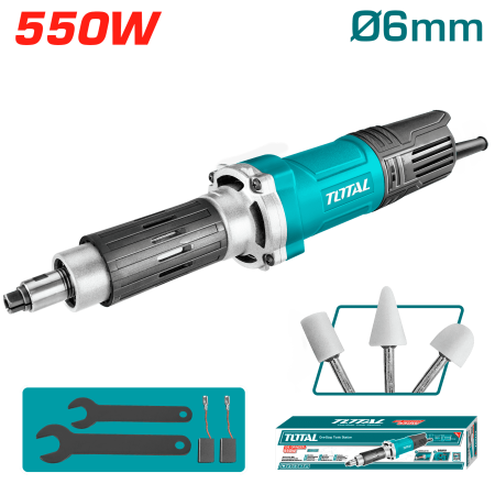 RECTIFICADOR 550W 29000RPM 6MM + ACCESORIOS INDUSTRIAL