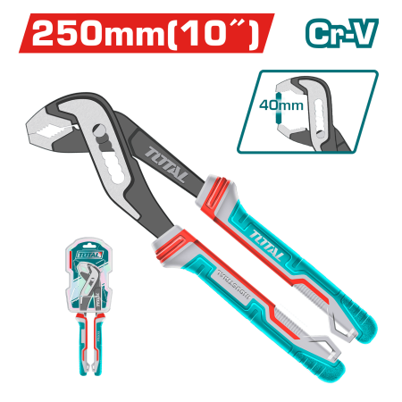 ALICATE PARA TUBOS 10'' 250MM MAX:40MM CR-V / MANGO TPR INDUSTRIAL