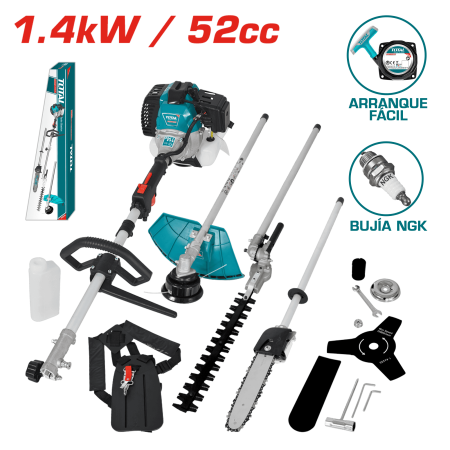 MOTOGUADAÑA MULTICORTADORA 2.2HP (1.4KW)/52CC 10000RPM (4 en 1)