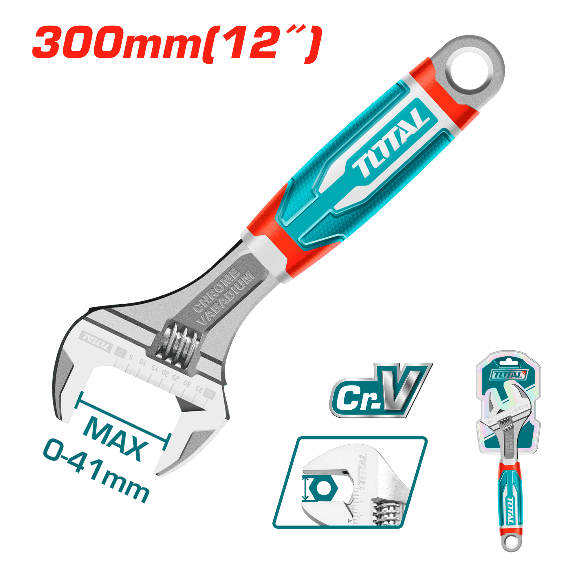 LLAVE AJUSTABLE 300MM(12'') CRV 0-41MM