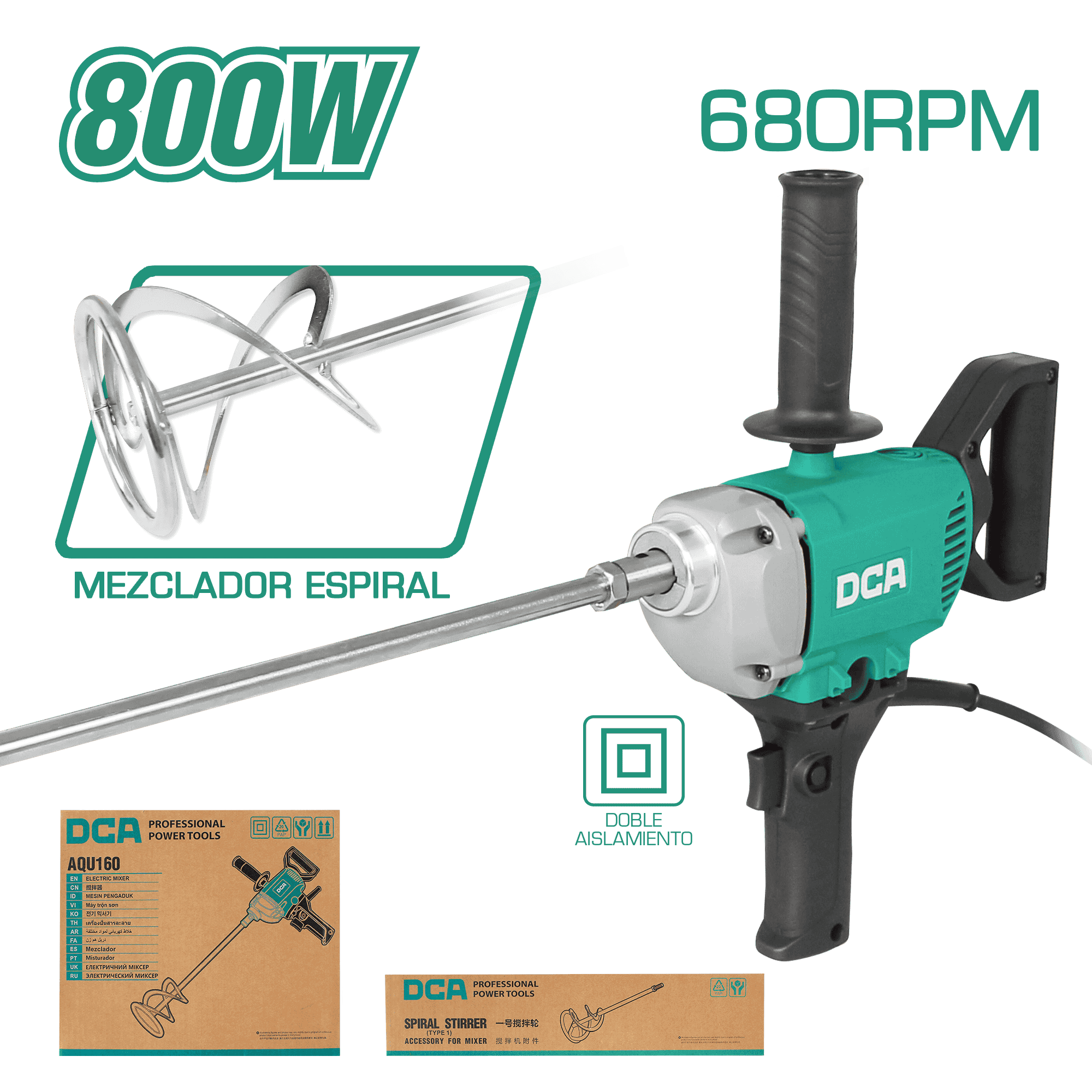 MEZCLADORA 800W M12 INC PALETA