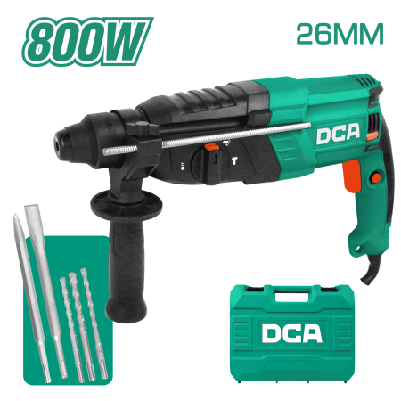 ROTOMARTILLO 26MM 800W 2.7J 0-1250RPM 0-4200BPM +MALETIN