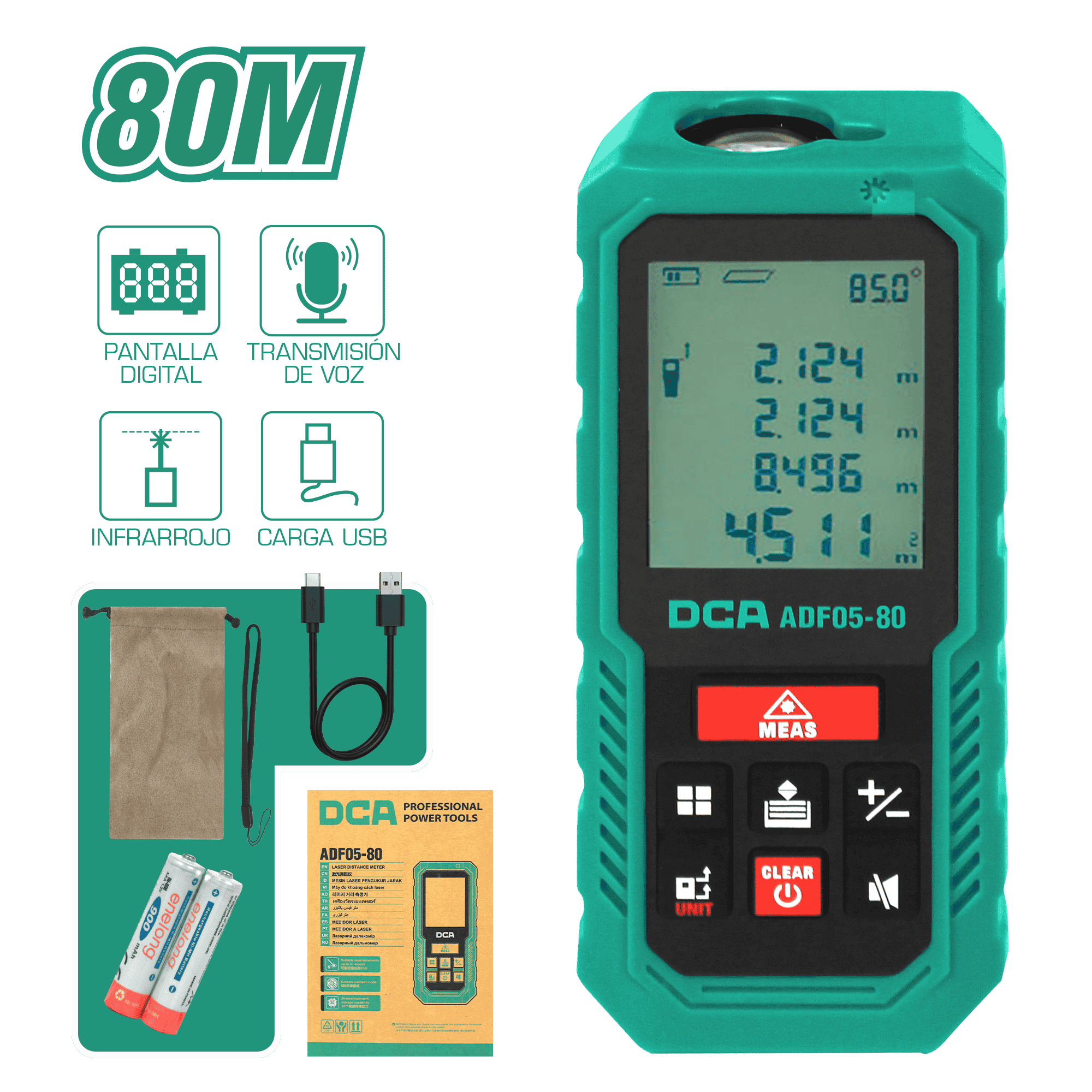 MEDIDOR DE DISTANCIA LASER 80M