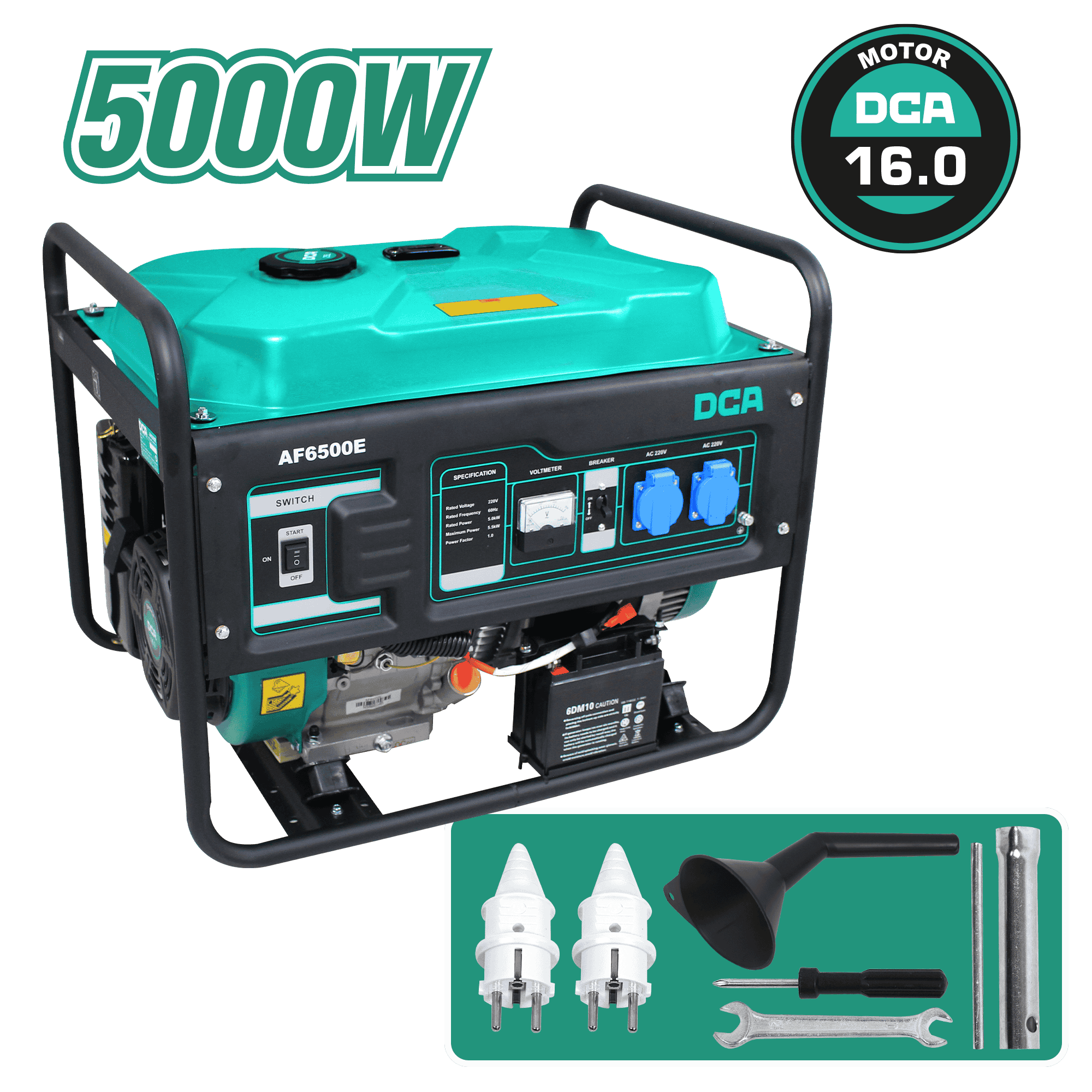 GENERADOR A GASOLINA DE 5000W - ENCENDIDO ELECTRÓNICO