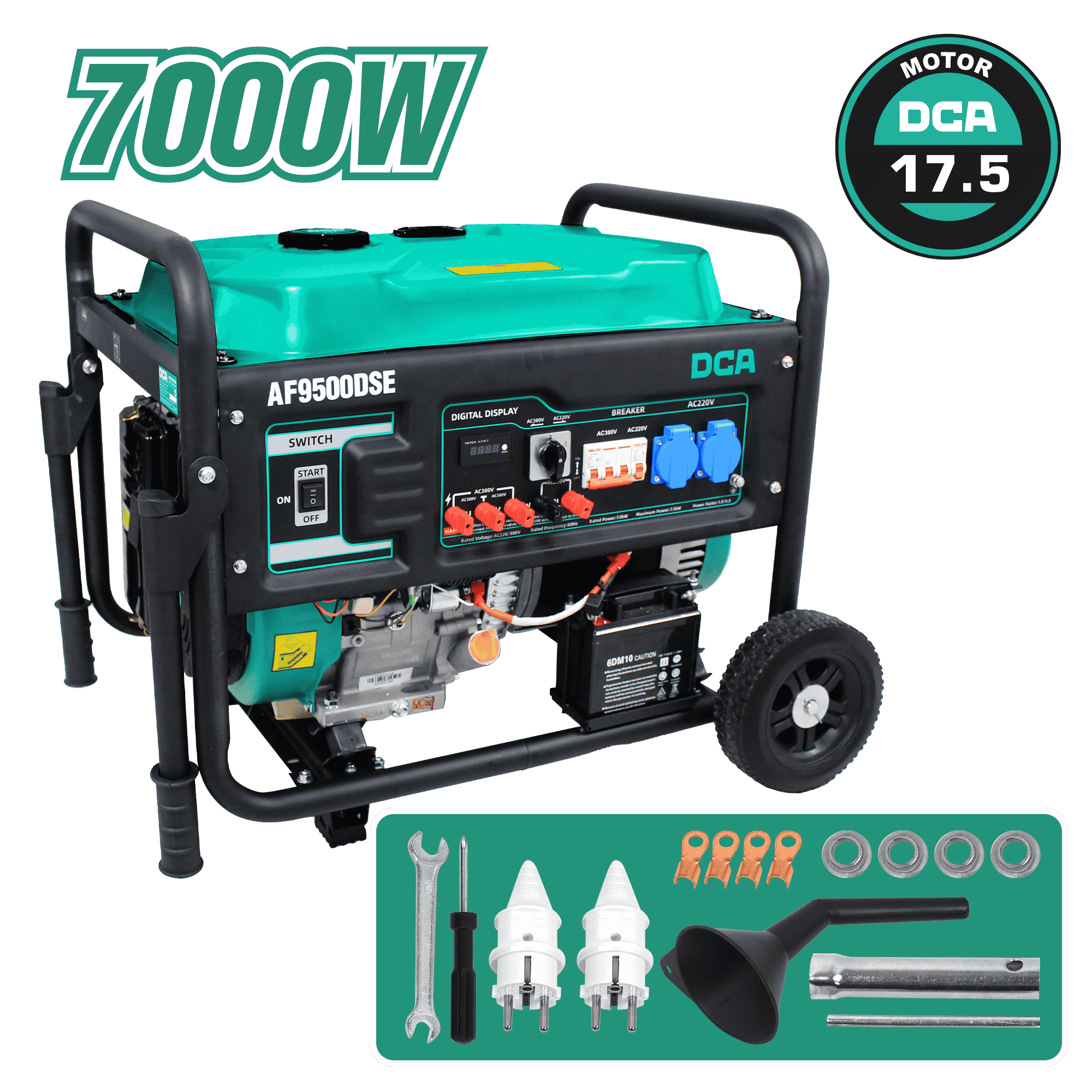 GENERADOR A GASOLINA DE 7000W - ENCENDIDO ELECTRÓNICO