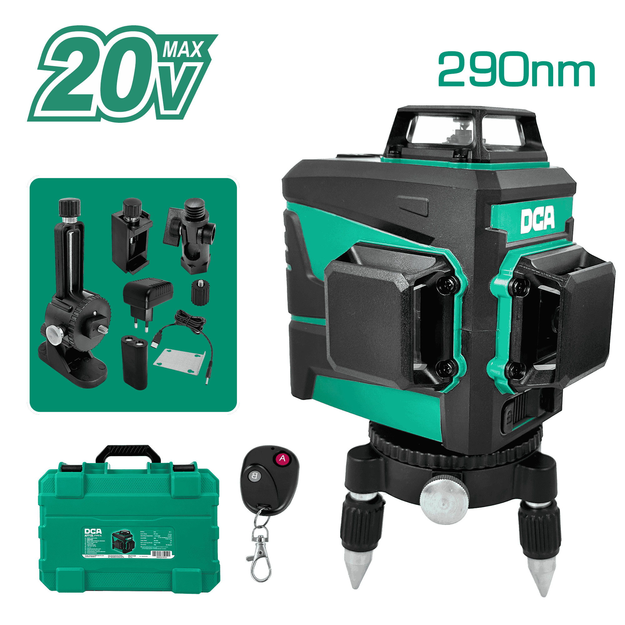 NIVEL LASER RECARGABLE 4V 4.0AH 515NM ACC:4MM A 10M CLASS 3R 1/4"