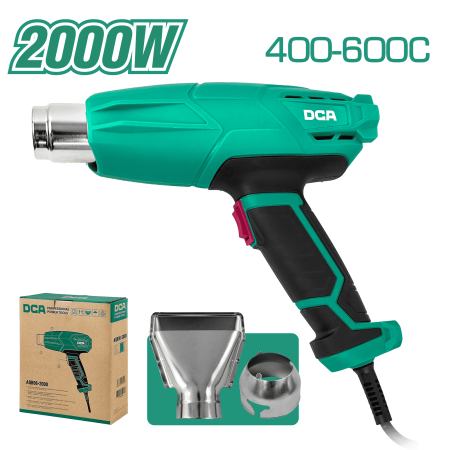 PISTOLA DE CALOR 2000W 2NIVELES 400/600C 150/240L/MIN