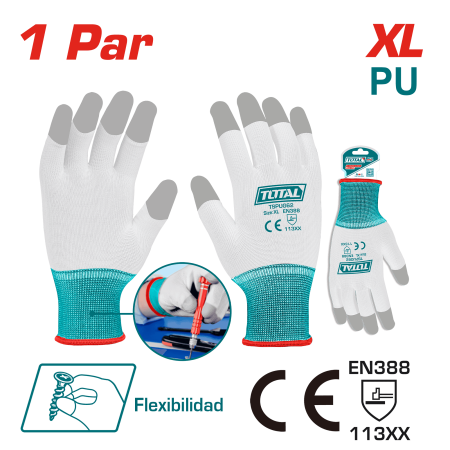 GUANTES DE TRABAJO XL PU ALTA PRECISION