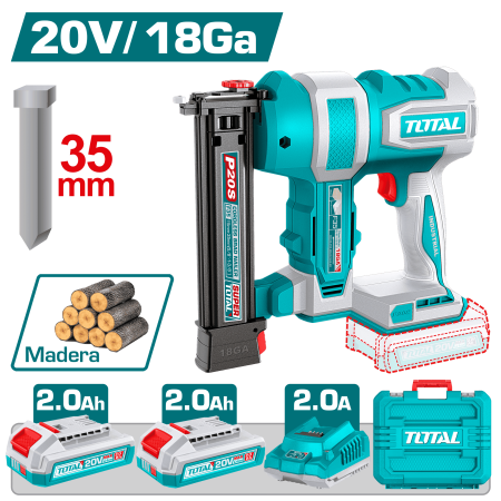 CLAVADORA 20V F15-F35 (2C/S) 2X2.0AH +1000 CLAVOS INDUSTRIAL