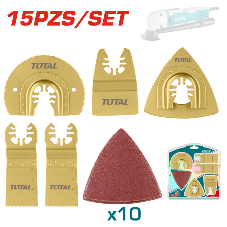 KIT DE ACCESORIOS PARA MULTI-HERRAMIENTA 15PCS