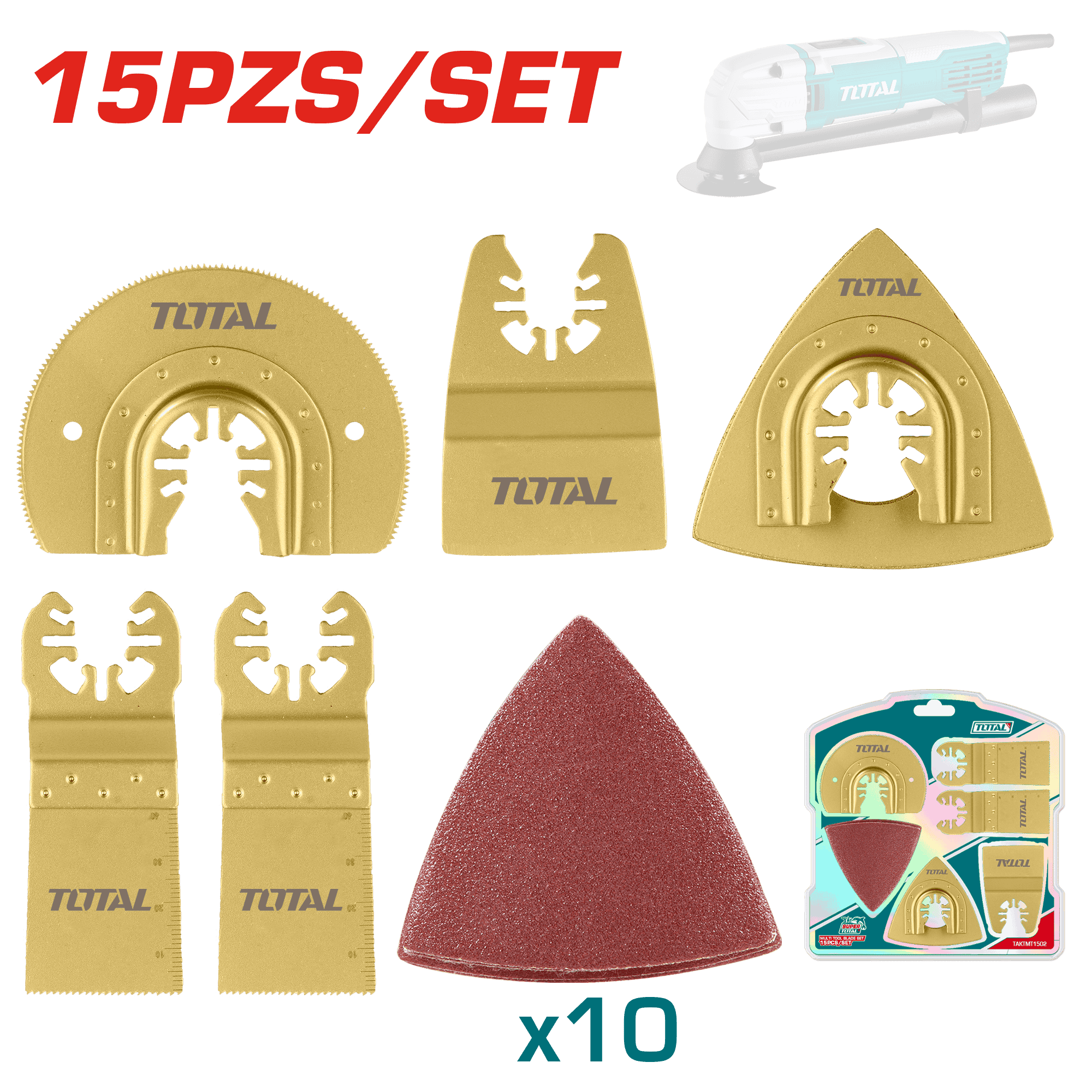 KIT DE ACCESORIOS PARA MULTI-HERRAMIENTA 15PCS