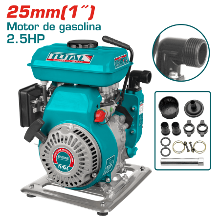 MOTOBOMBA GASOLINERA 1 PULG 2.5HP 100L/MIN ALTURA 16M SUC 7M TANQ 1.2L