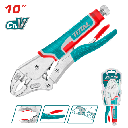 ALICATE DE PRESION CURVO CR-V 10'' NIQUELADO INDUSTRIAL