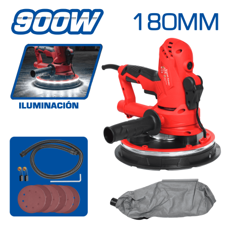 LIJADORA DE DRYWALL CORTO 900W 2700RPM 180MM