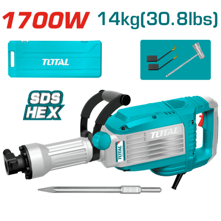 DEMOLEDOR SDS HEX 1700W 1900BMP 50J 14KG INDUSTRIAL