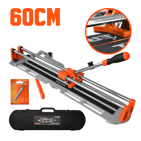 CORTA MAYOLICA SEMI PROF 60CM BASE-AL MAX:12MM MANGO TPR + MALETIN BMC