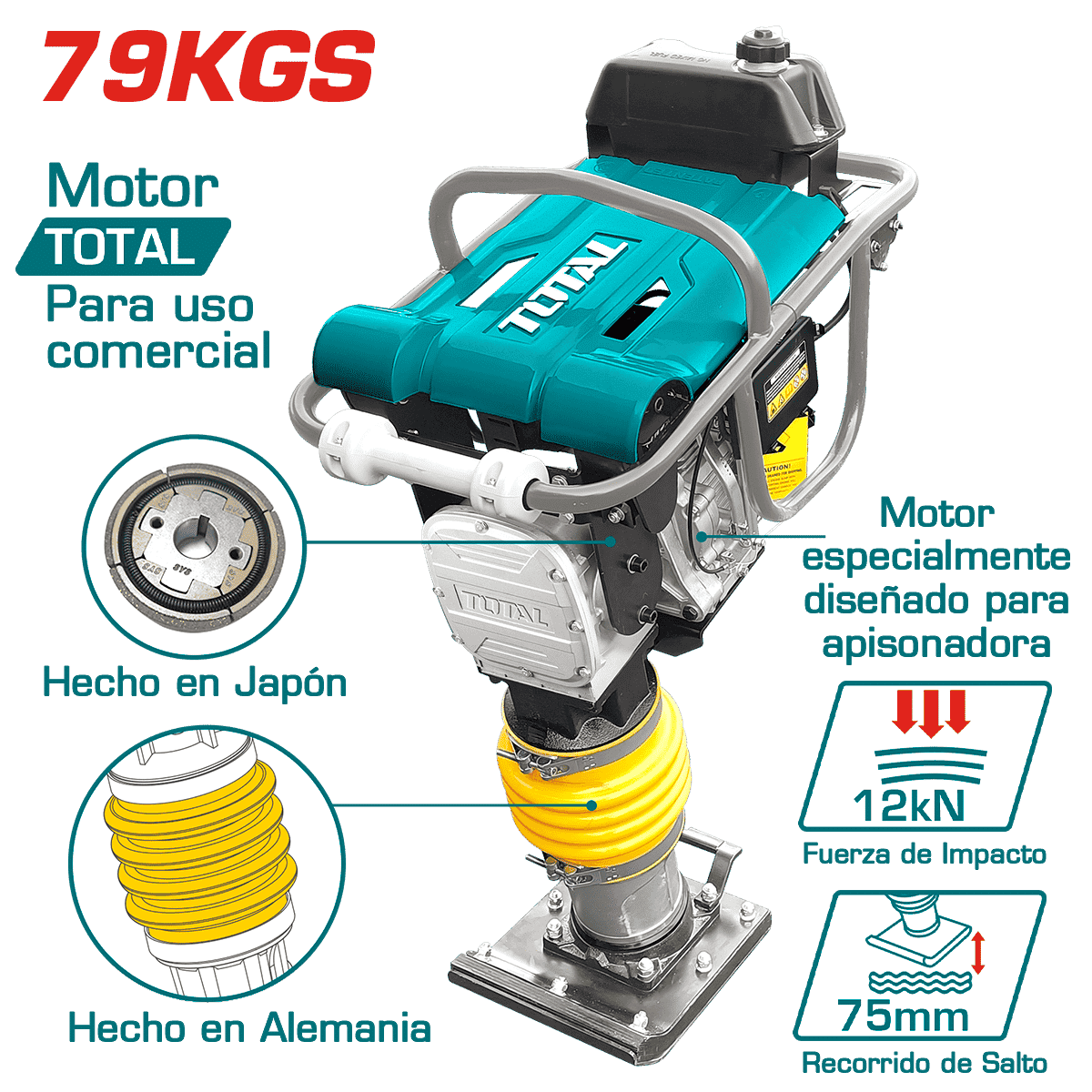 APISONADOR 3.2KW (4.0HP) 79KG 12KN 640-680RPM