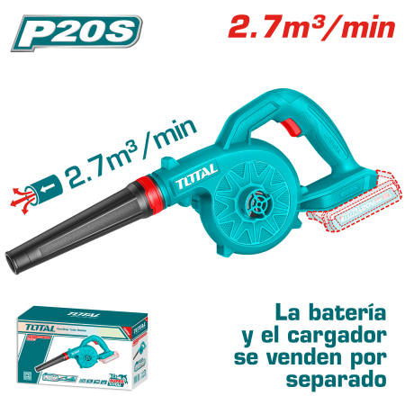 SOPLADORA LI-ION 20V 2.7M3/MIN 18000RPM