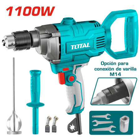 MEZCLADORA 1100W 16MM 0-680RPM M14 + ACC INDUSTRIAL