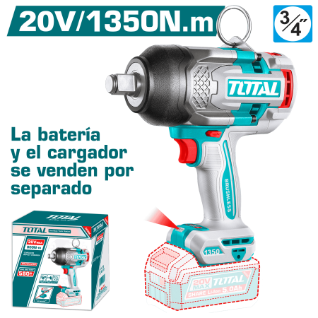 LLAVE IMPACTO 20V BL 1350NM 3/4'' 2200BPM INDUSTRIAL