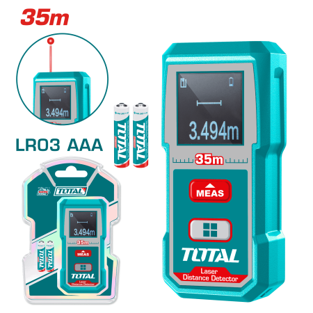 MEDIDOR LASER 35M AC:2MM LASER 635NM CLASE 2. BAT:2X1.5AAA INDUSTRIAL