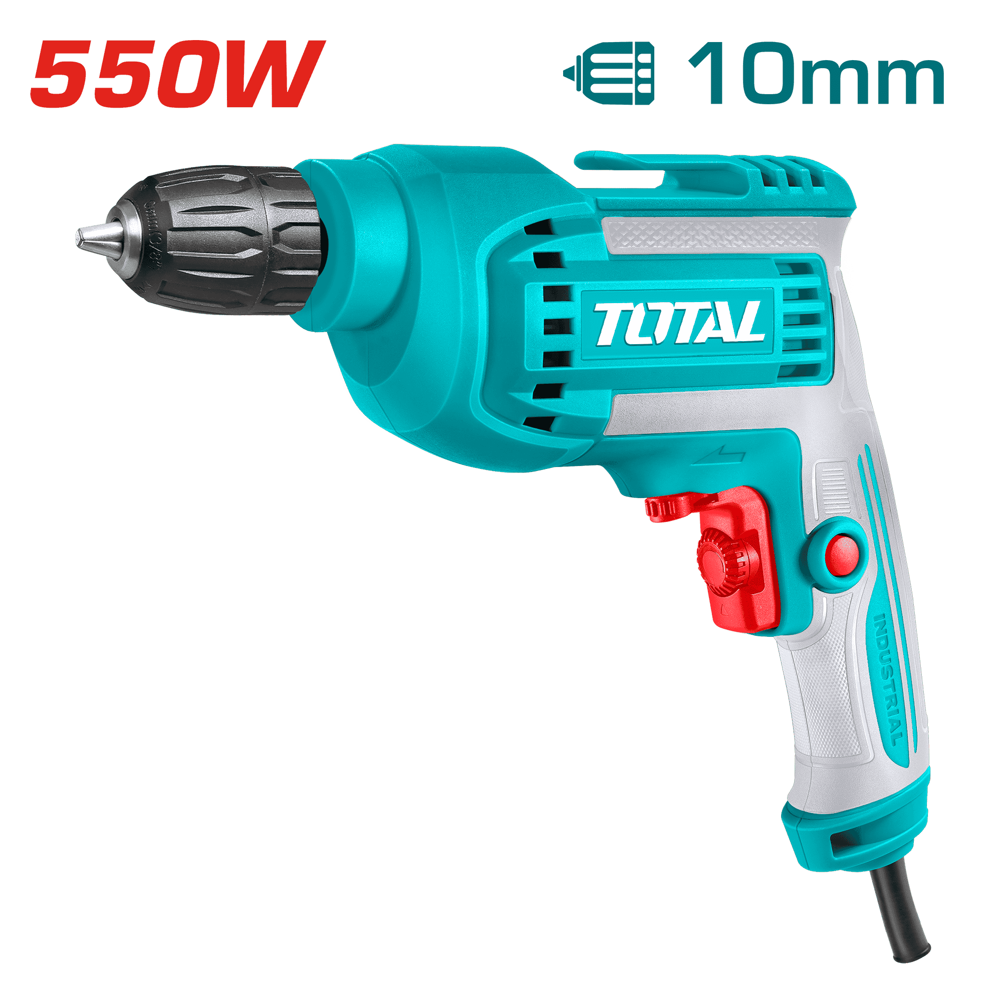 TALADRO ELECTRICO 550W 10MM 0-3300RPM CHUCK KEYLESS INDUSTRIAL