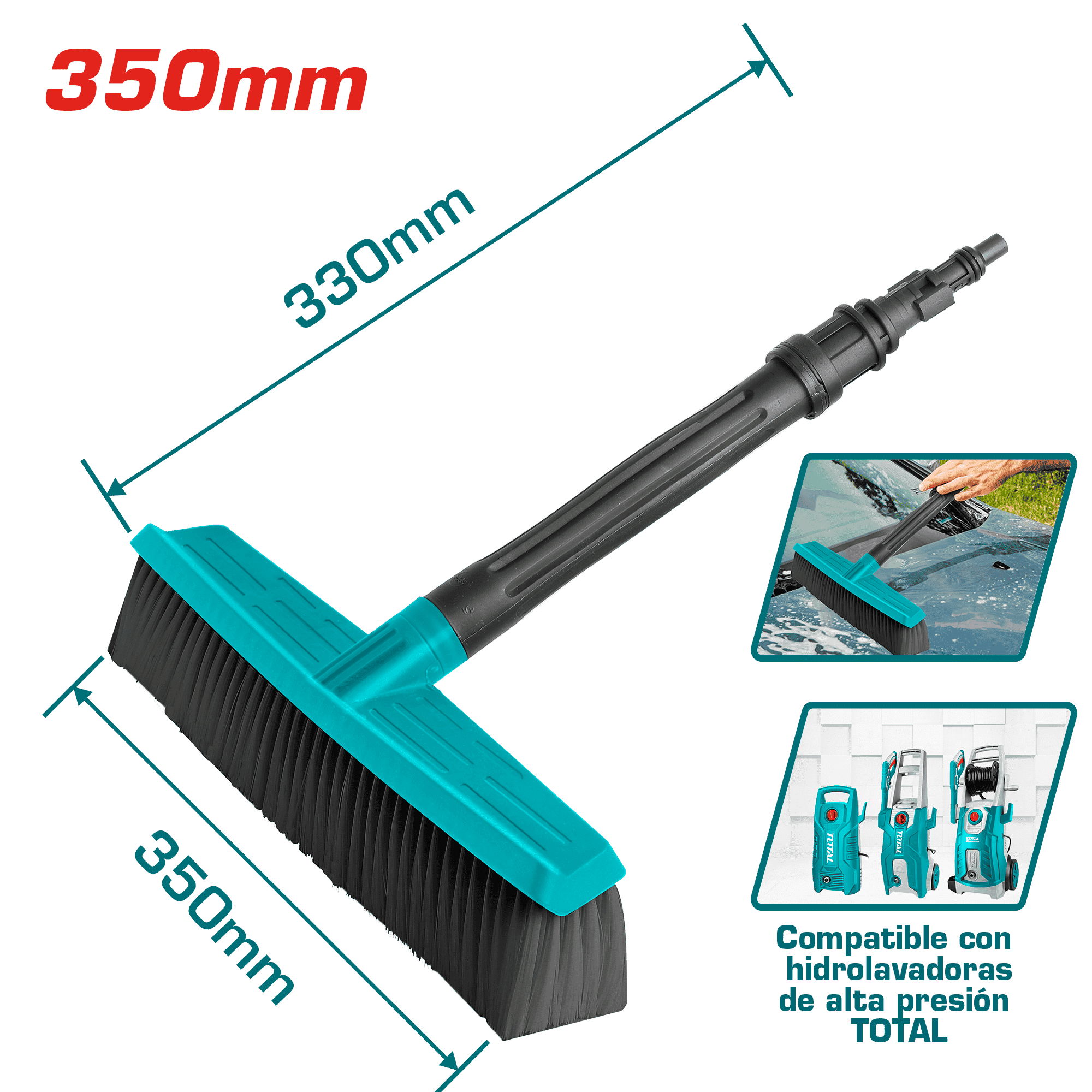 CEPILLO 350X330MM PP/PA66 PARA LAVADORA A PRESION