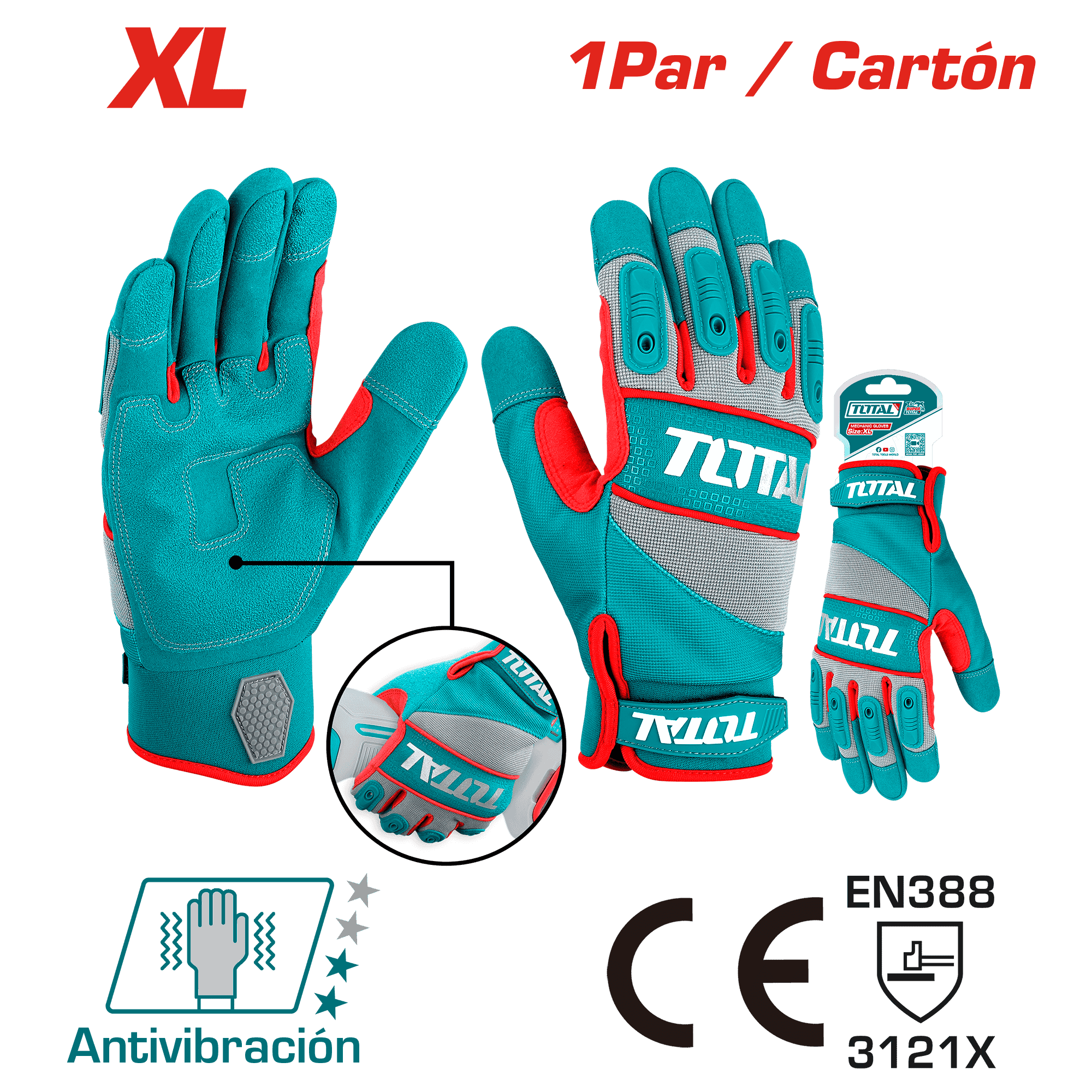 GUANTES MECANICO XL ANTI VIBRACION
