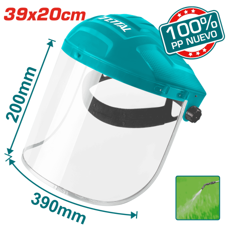 CARETA TRANSPARENTE 39X20CM 100% NEW PP ANTI IMPACTO