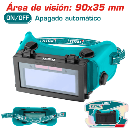 VISOR P/SOLDAR AUTOMATICO 90X35MM 2 SENSORES  UV/IR DIN11 (CLARO 4) (OSCURO 11)