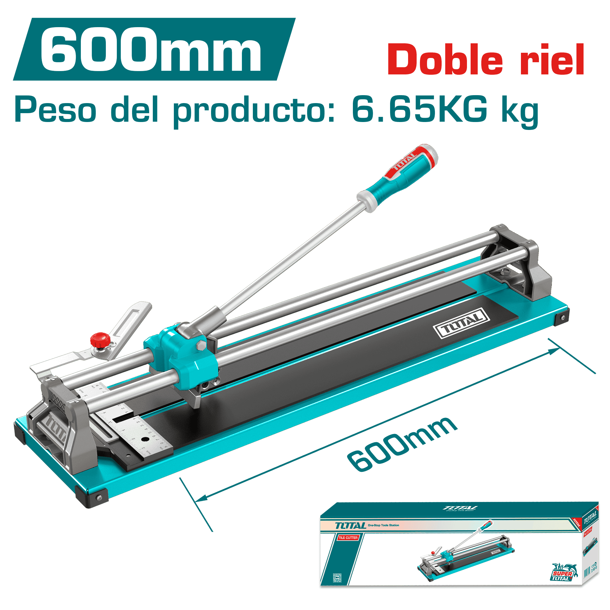 CORTA MAYOLICA 600MM CORTE 14MM HOJA 22X6X2MM BASE 820X200MM INDUSTRIAL