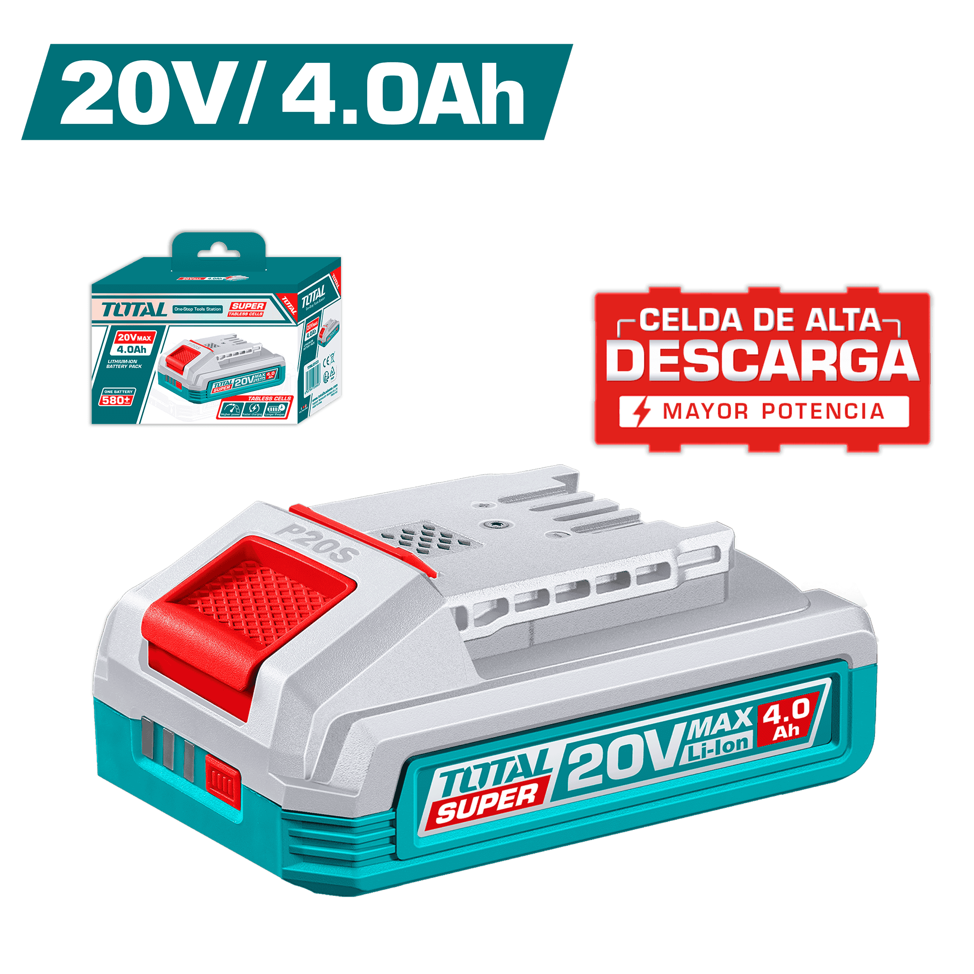 BATERIA LI-ION 20V 4.0AH SUPER TC INDUSTRIAL