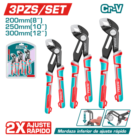 SET ALICATES PARA TUBOS APERTURA RAPIDA CR.V 8/10/12