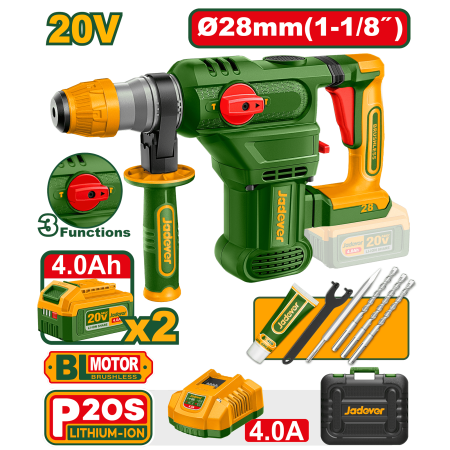 ROTOMARTILLO 28MM 20V 4.5J 0-4400BPM BRUSHLESS 2X4.0AH