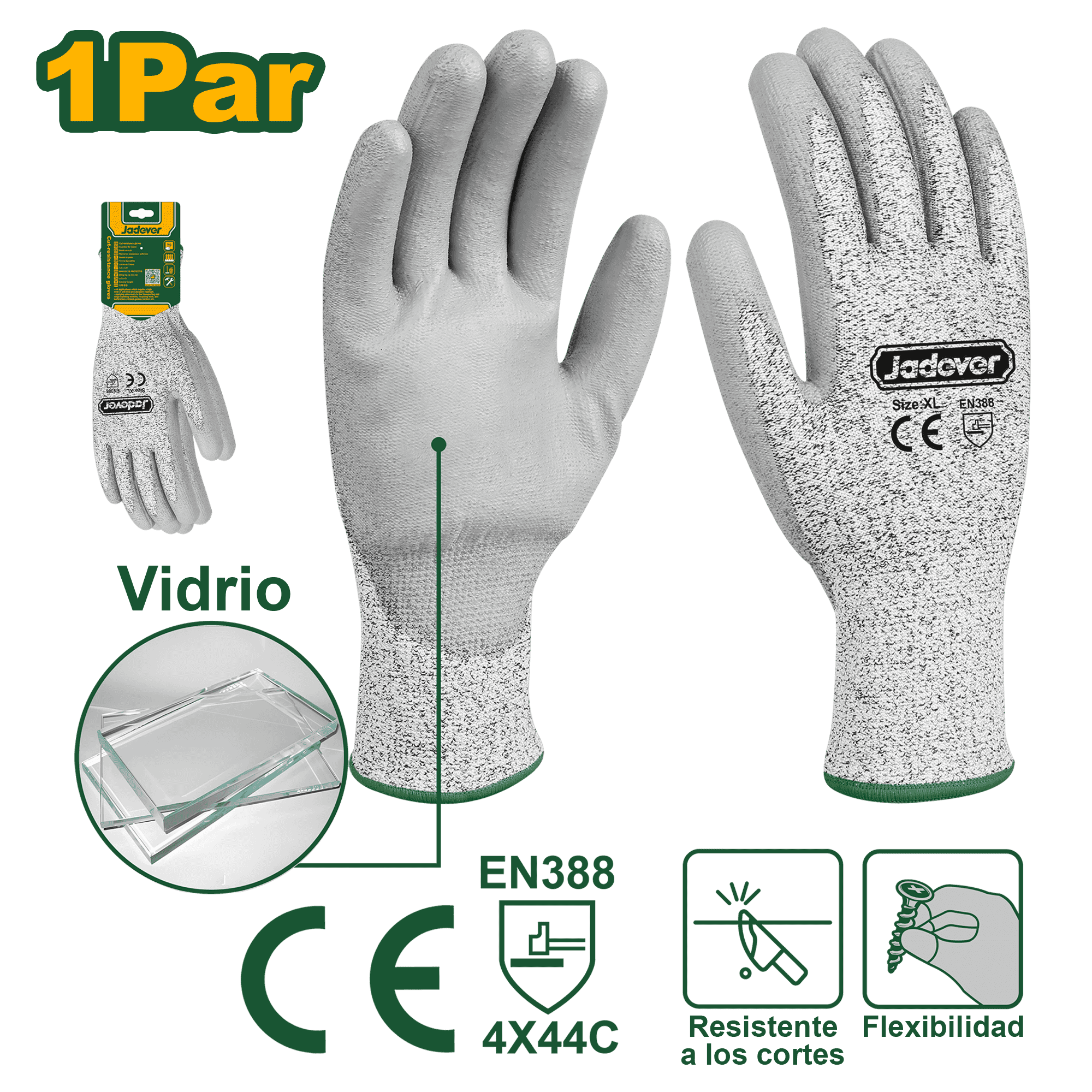 GUANTES ANTICORTE PROTECCION 4X43C CALIBRE 13 XL
