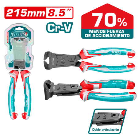 PINZA CORTE EXTREMO ACC COMPUESTA 215MM(8.5PULG) CR.V MEJ:70% INDUSTRIAL