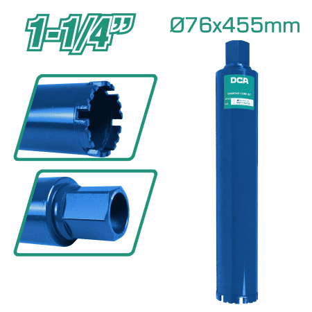 BROCA DE DIAMANTE 1 1/4 76X455MM