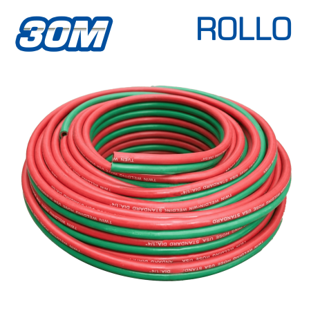 MANGUERA GEMELA P/SOLDAR 30M/ROLL