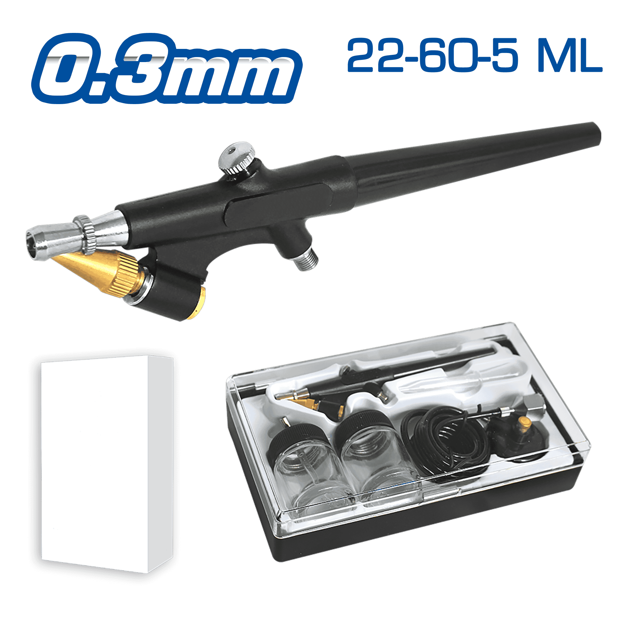 KIT DE MINI AEROGRAFO C/ACCESORIOS Y ESTUCHE