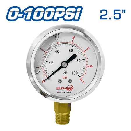 MANOMETRO LIQUIDO 2.5PULG 0-100PSI
