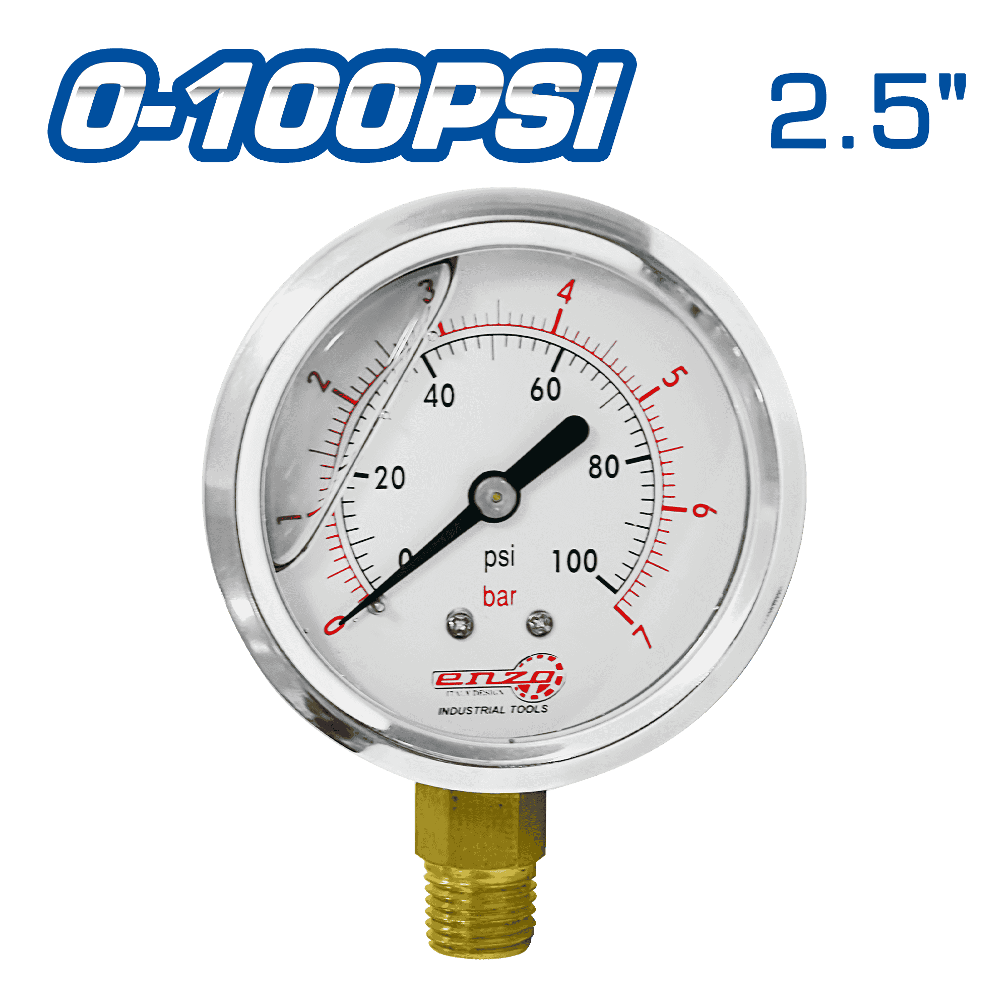 MANOMETRO LIQUIDO 2.5PULG 0-100PSI