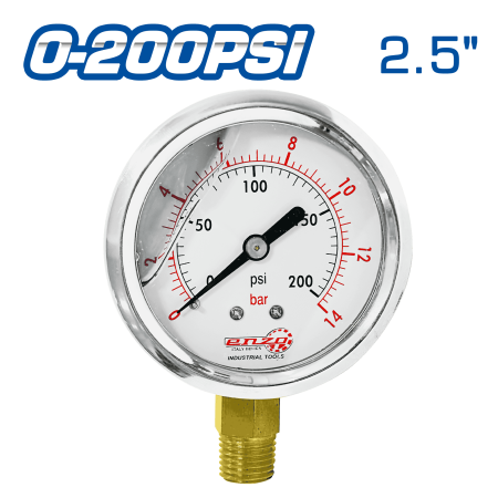 MANOMETRO LIQUIDO 2.5PULG 0-200PSI