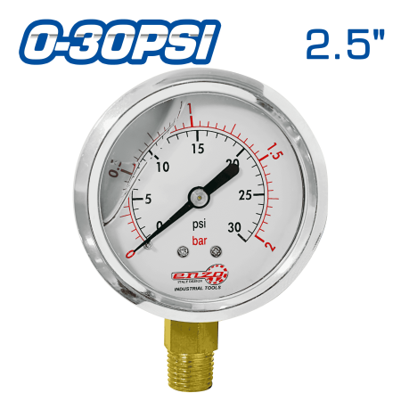 MANOMETRO LIQUIDO 2.5PULG 0-30PSI