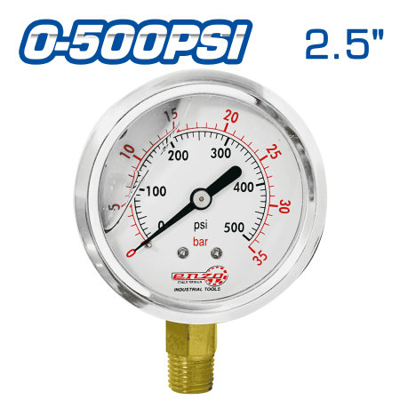 MANOMETRO LIQUIDO 2.5PULG 0-500PSI