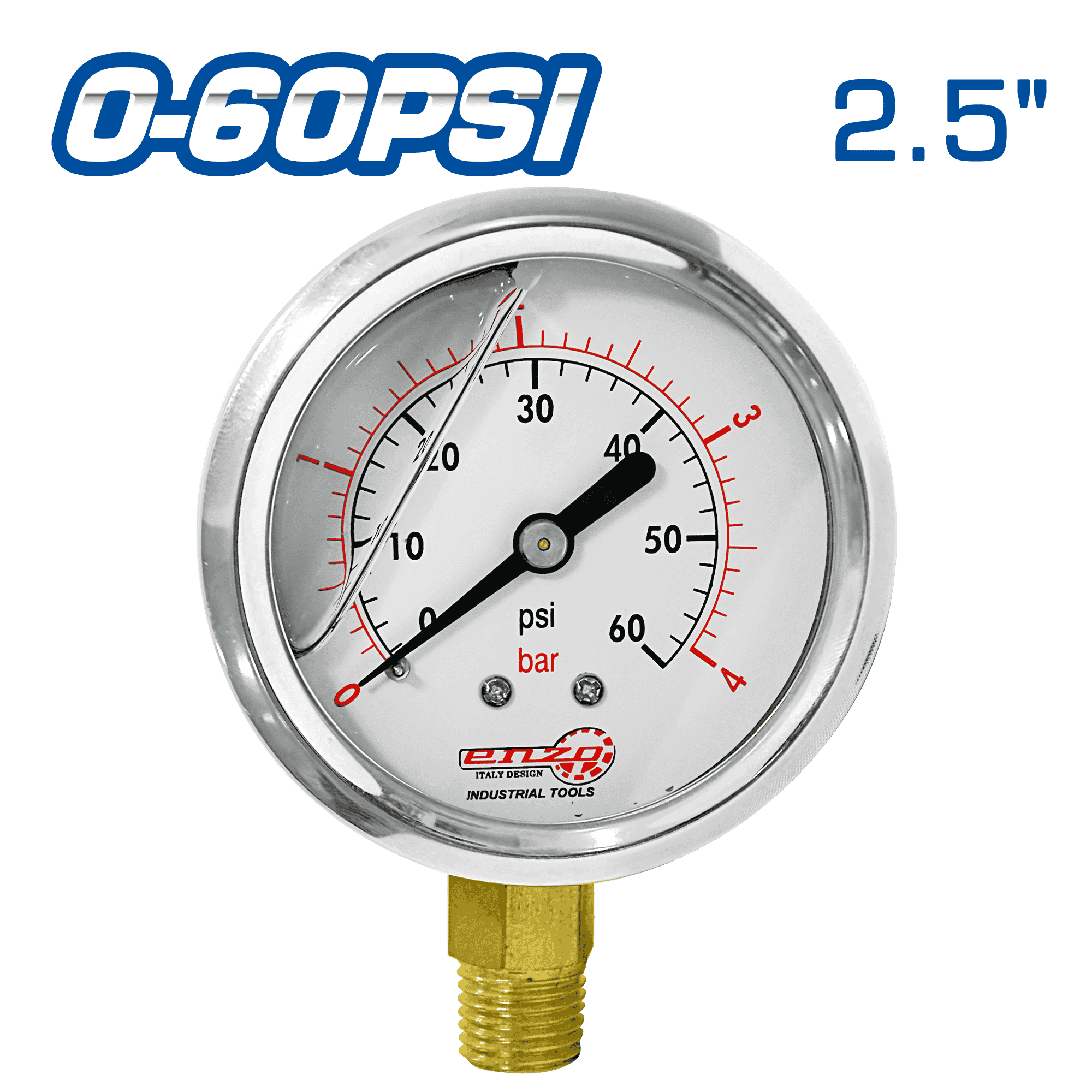 MANOMETRO LIQUIDO 2.5PULG 0-60PSI