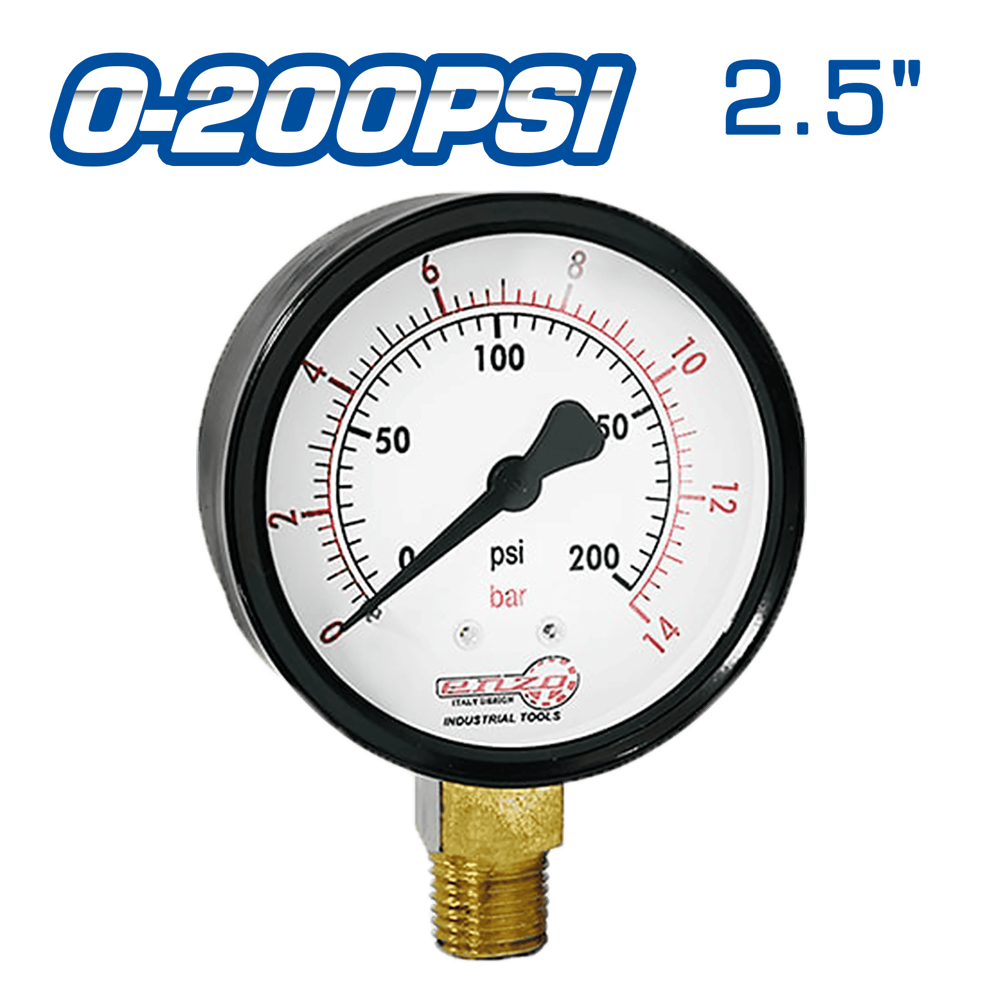 MANOMETRO DE AIRE 2.5PULG 0-200PSI