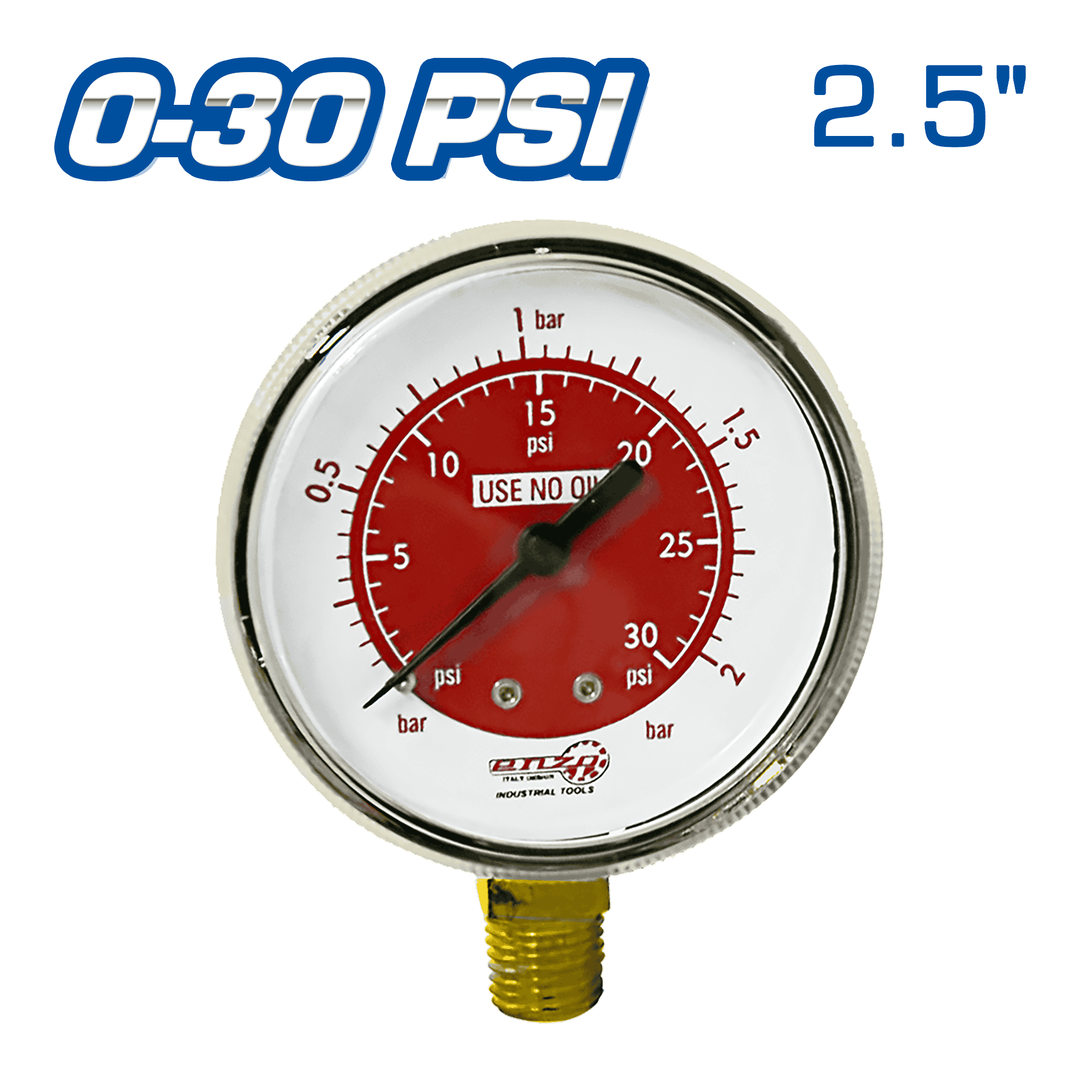 MANOMETRO DE ACETILENO 67MM 0-30PSI