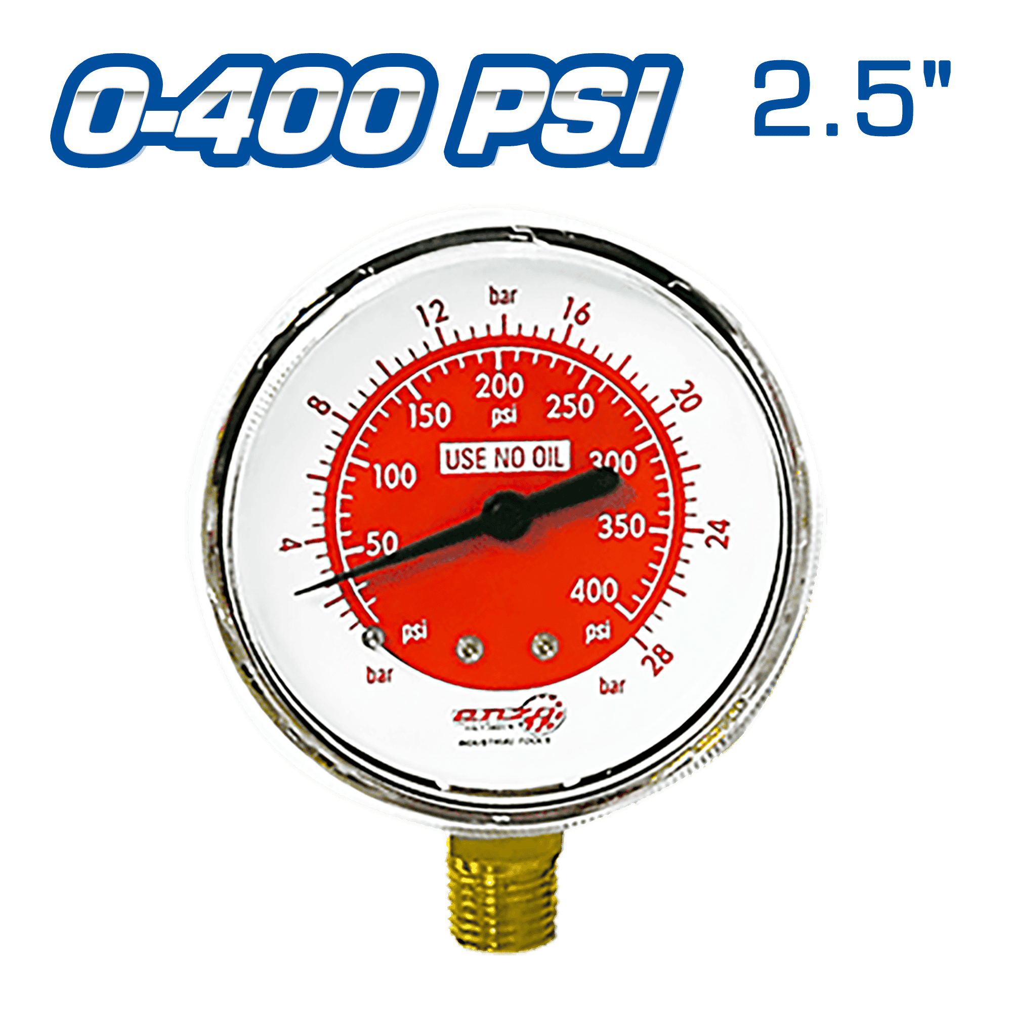 MANOMETRO DE ACETILENO 67MM 0-400PSI
