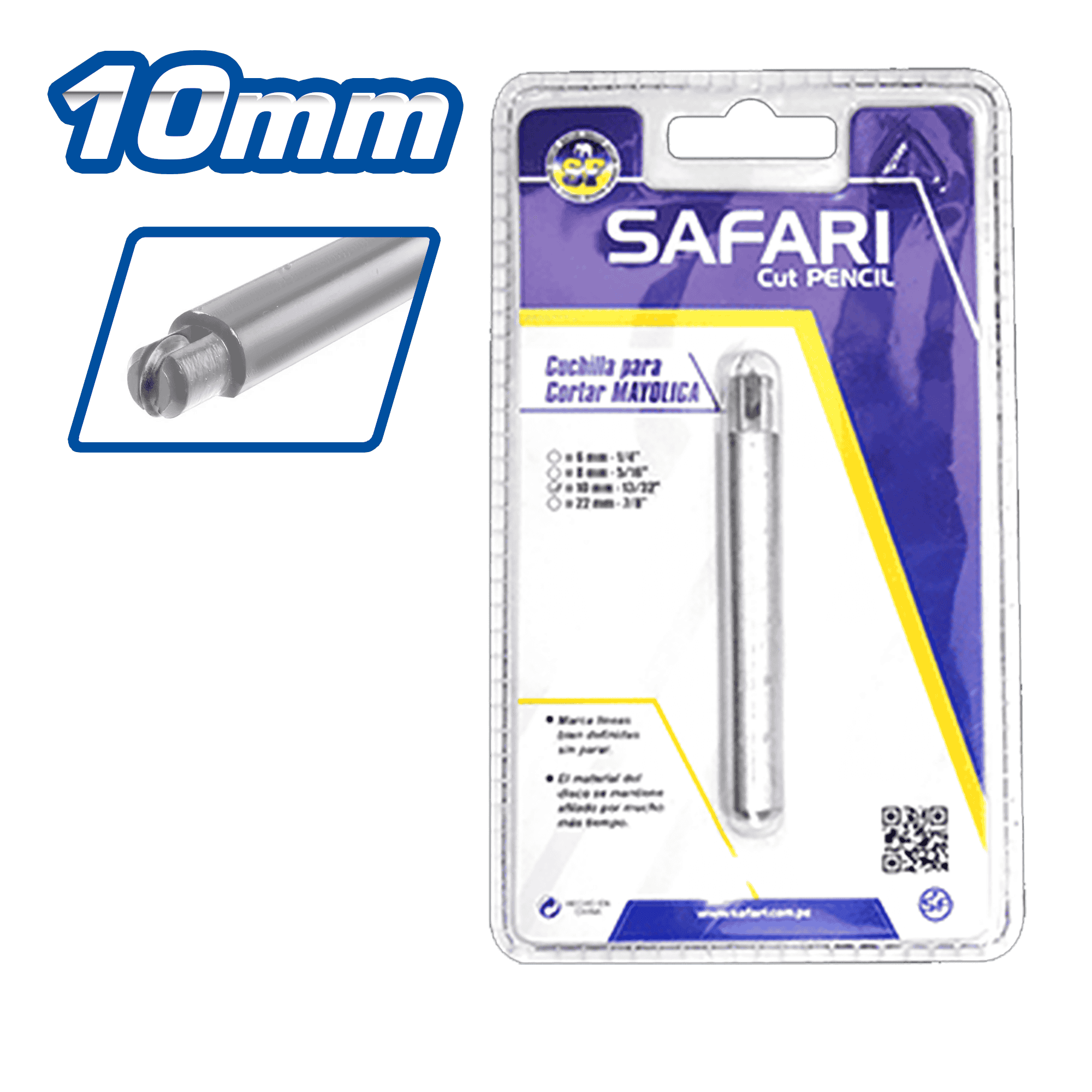 RODEL PARA CORTA MAYOLICA SILVER 10MM