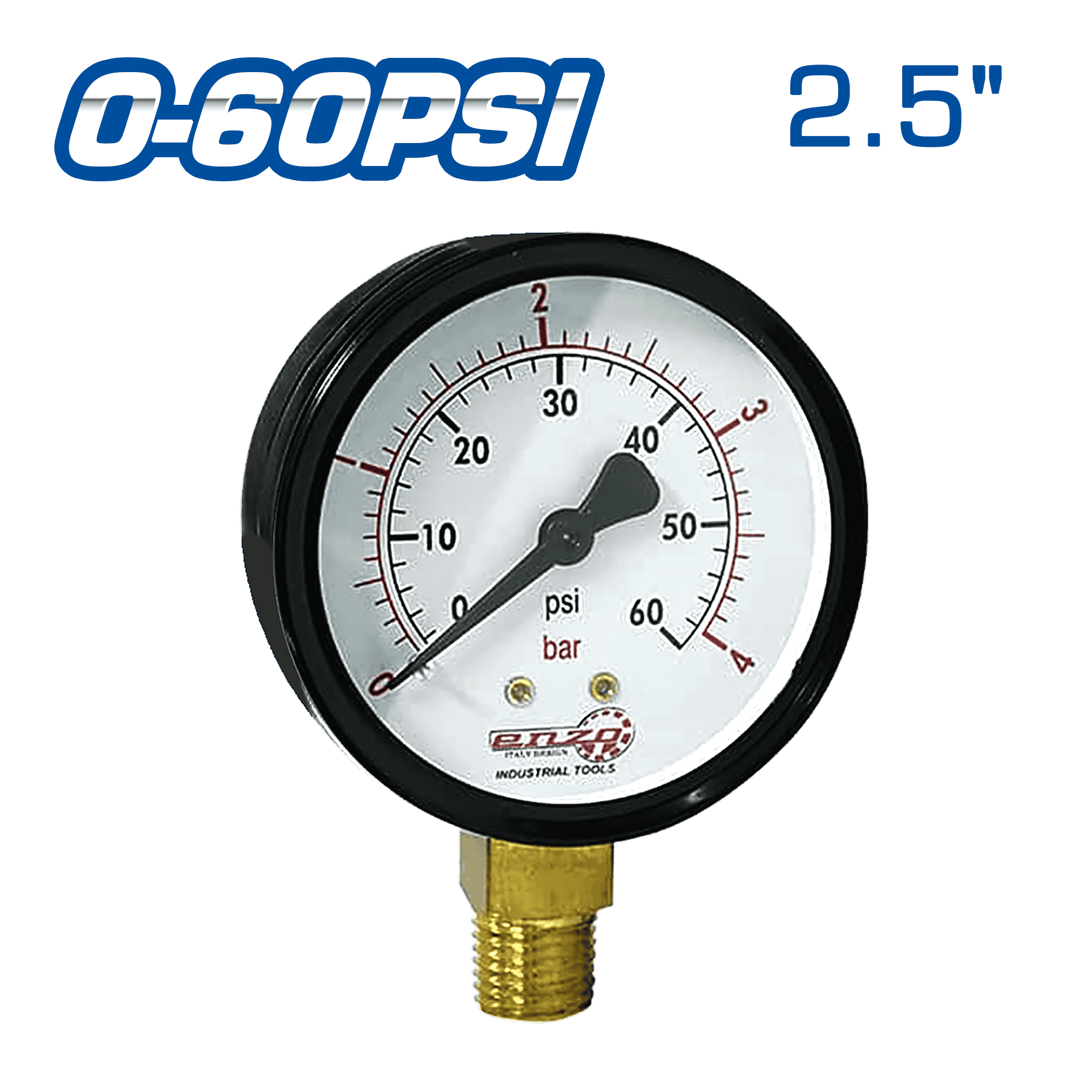 MANOMETRO DE AIRE 2.5PULG 0-60PSI